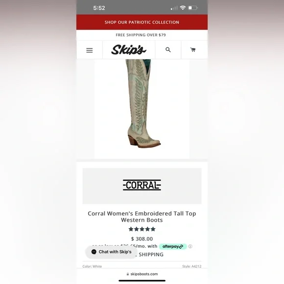 Corral Western Knee high boots - Picture 4 of 5